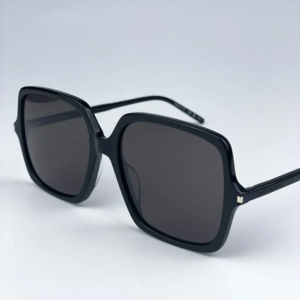 SALE! NEW Saint Laurent SL591 001 Black Square Oversized Women Sunglasses